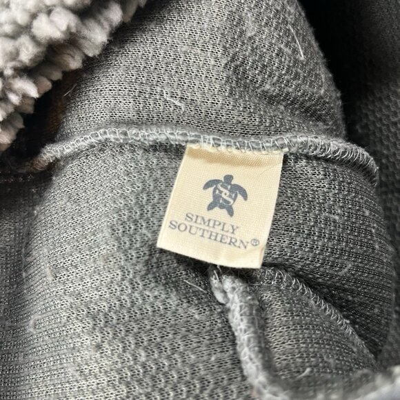 Simply Southern Fleece Sherpa Pullover Women Sz Large Aztec Fair Isle 1/4 zip - Picture 7 of 7